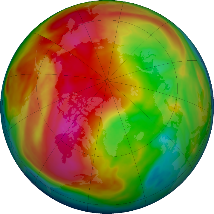 Arctic ozone map for 17 February 2024